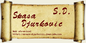 Spasa Đurković vizit kartica